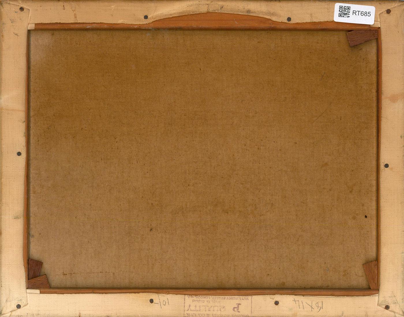 Olio della metà del XX secolo - Il fienile in estate - Painting di Unknown