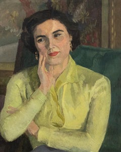 Mid 20th Century Oil - The Yellow Blouse