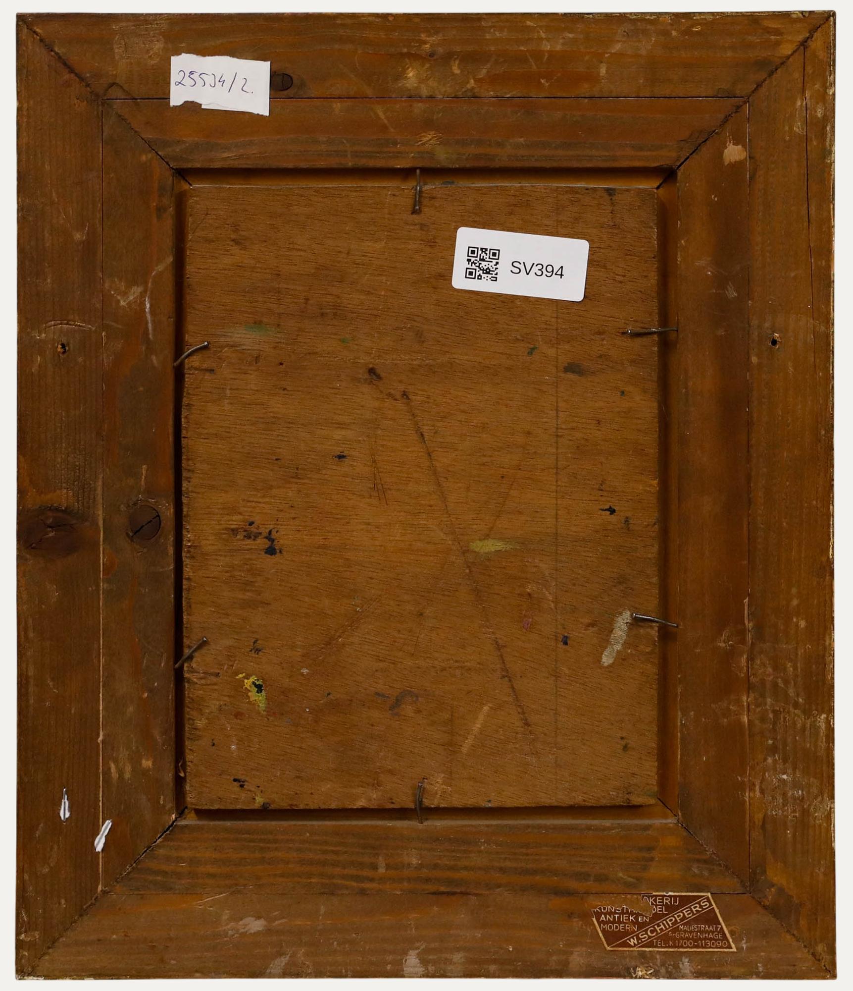 Óleo de mediados del siglo XX - Venecia de noche - Landscape Painting Marrón de Unknown