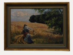Mid 20th Century Oil - Wheat Harvest