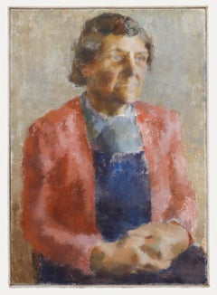 Mid 20th Century Oil - Women in Pink