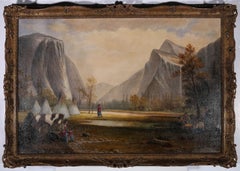 Mid 20th Century Oil - Yosemite Indian Encampment