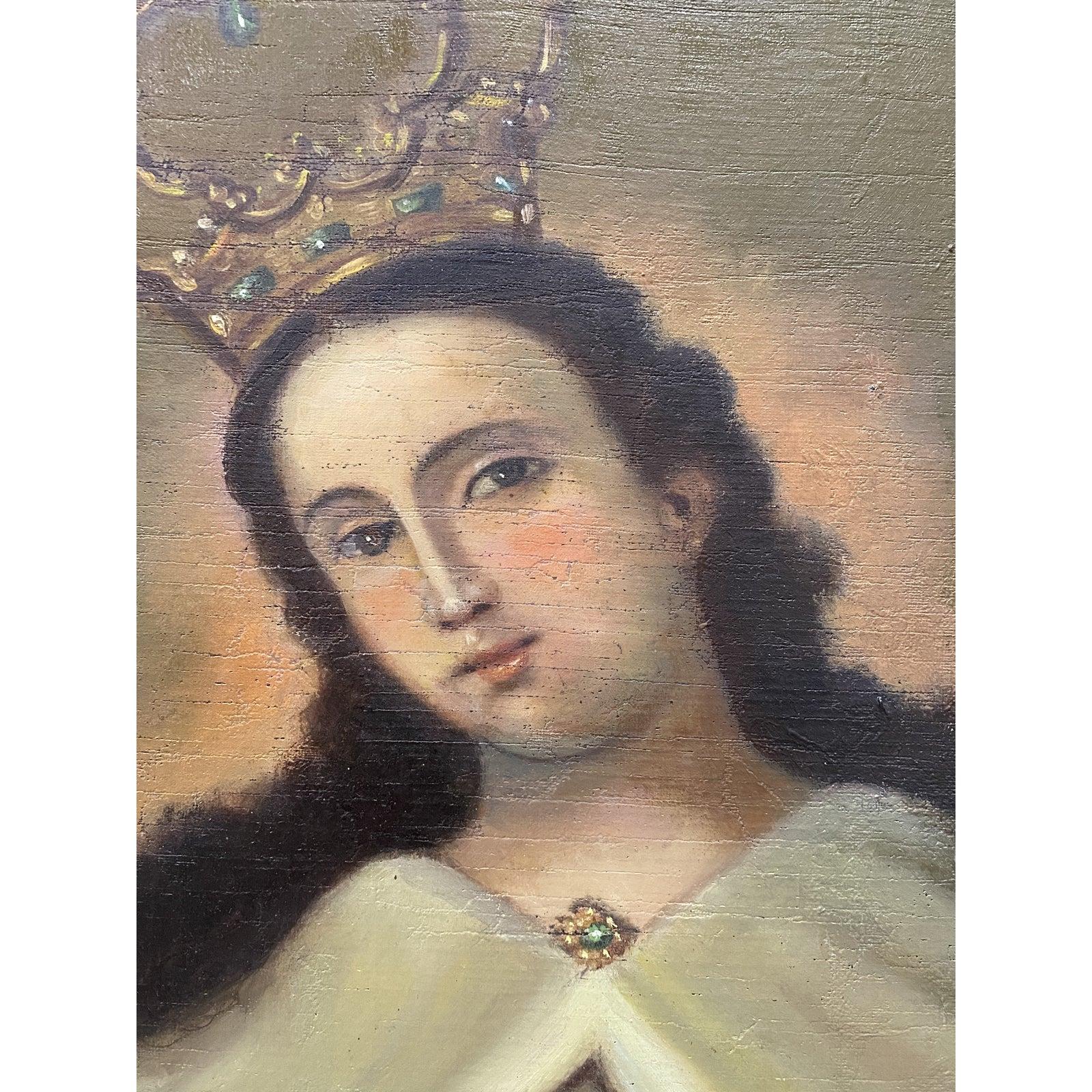 Peinture « Our Lady of Mercy and the Redemption of Captives » (Notre Dame de la misère et la rédemption des Captives) du milieu du 20e siècle en vente 3