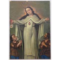 Mid 20th Century "Our Lady of Mercy and the Redemption of Captives" Painting