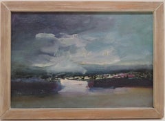Pittura a olio con paesaggio marino della metà del 20° secolo, impressionista scozzese