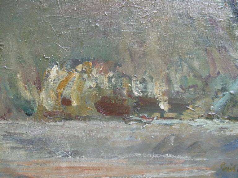 Early 20thC Modernist/Expressionist Large oil Landscape c1930's For Sale 1