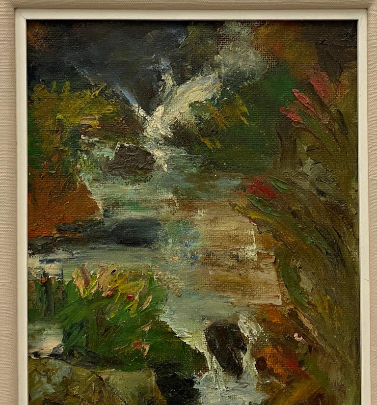 Mid Century Abstract Stream Painting by Gibbs C.1968

Original oil on panel

Dimensions 10