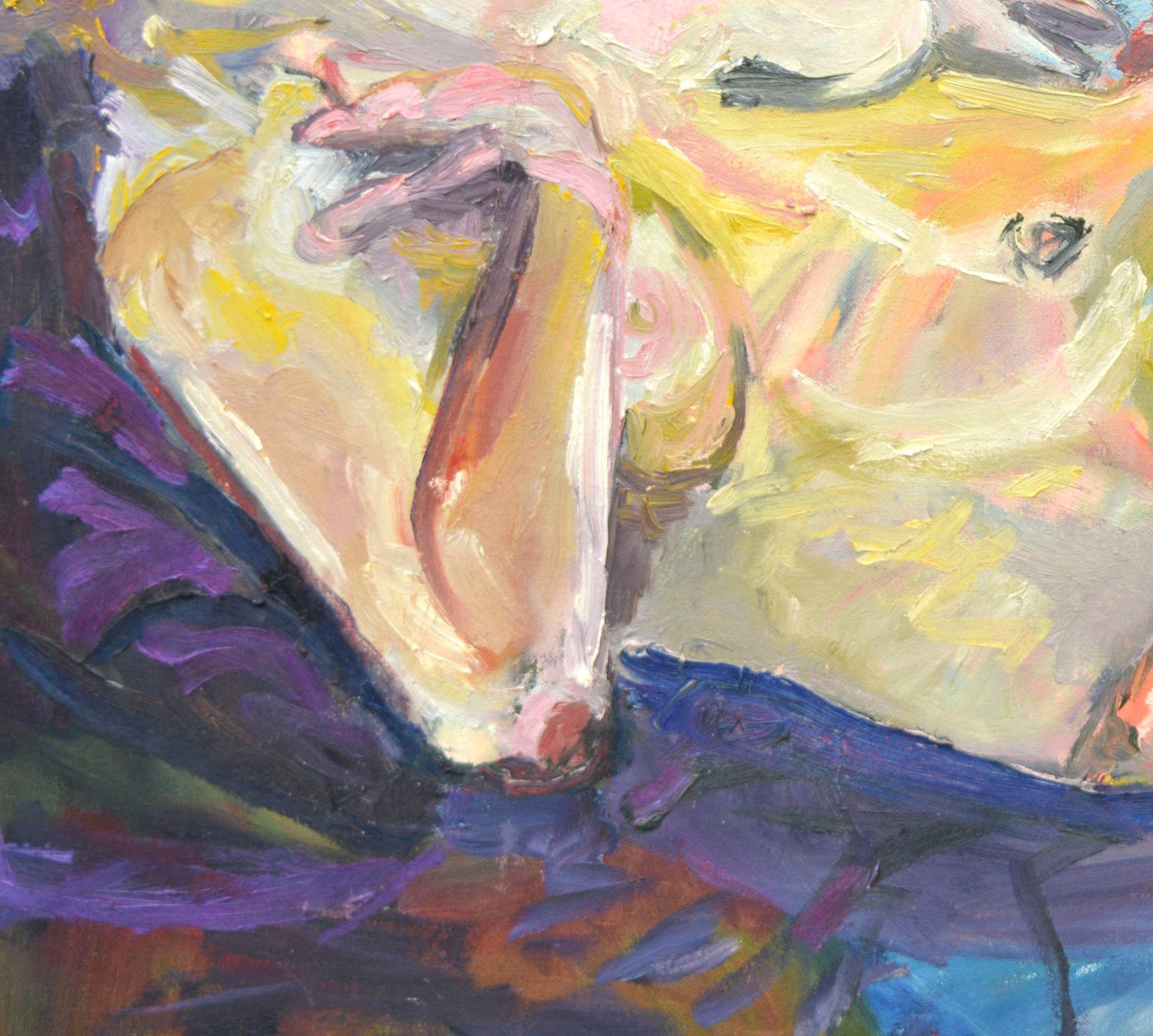 Nu abstrait du milieu du siècle dernier - Impressionnisme américain Painting par Unknown