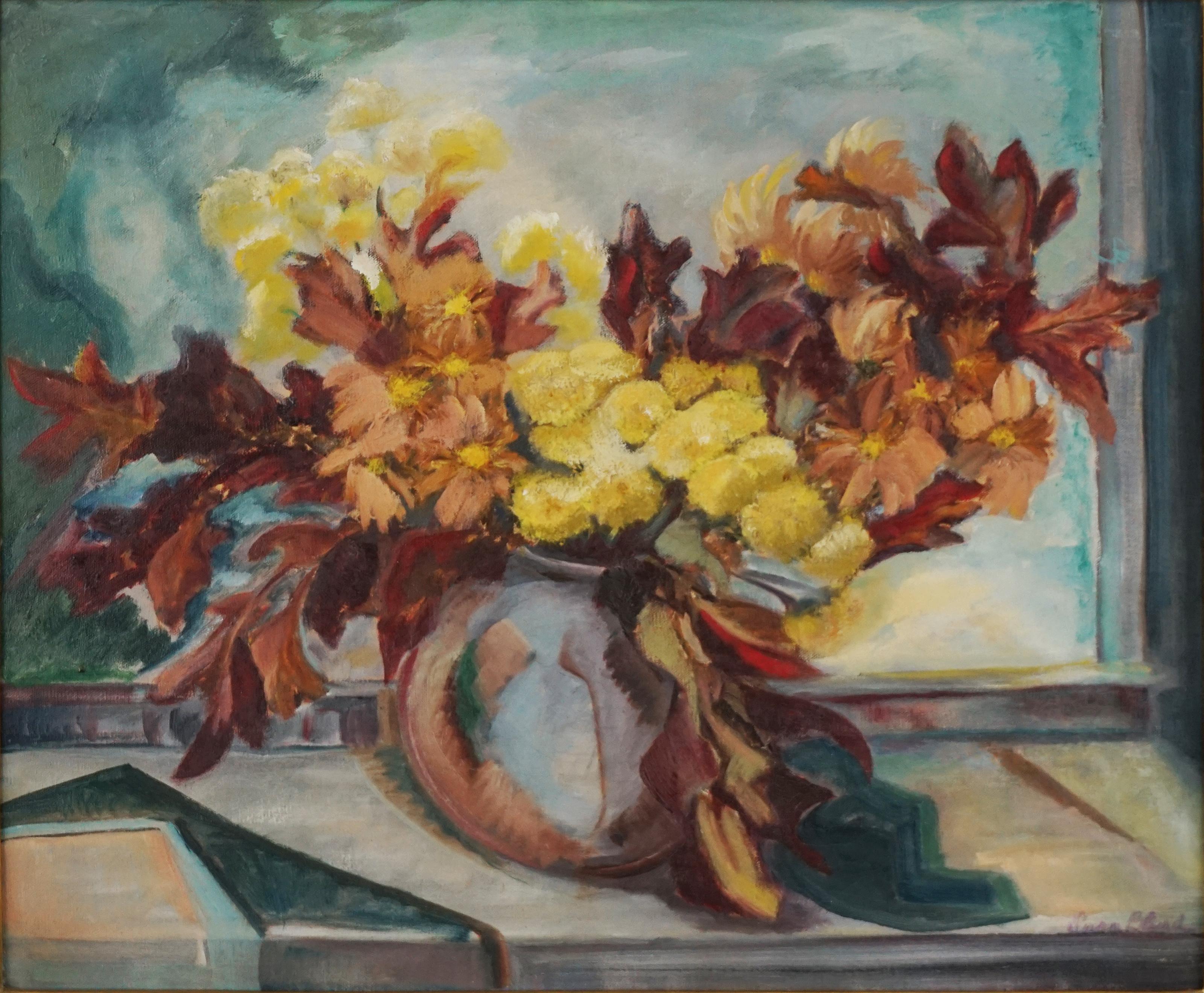 Mid Century Autumnal Oil Still Life in Style of Post Impressionist Albert Andre - Painting by Unknown