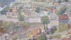MID CENTURY Continental IMPRESSIONIST Oil Painting Indistinctly signed GREECE ?