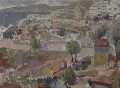 Pittura ad olio di un impressionista continentale della metà del secolo, firmata indistintamente GREECE ?