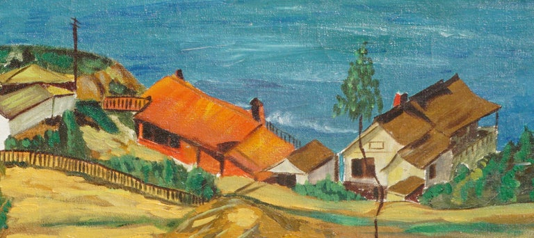 Mid Century Davenport, California Landscape  - American Impressionist Painting by Unknown