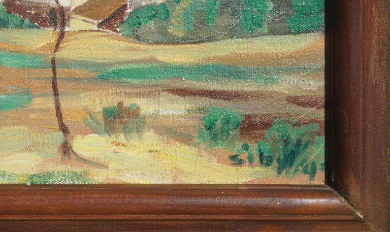 Mid Century Davenport, California Landscape  - Gray Landscape Painting by Unknown