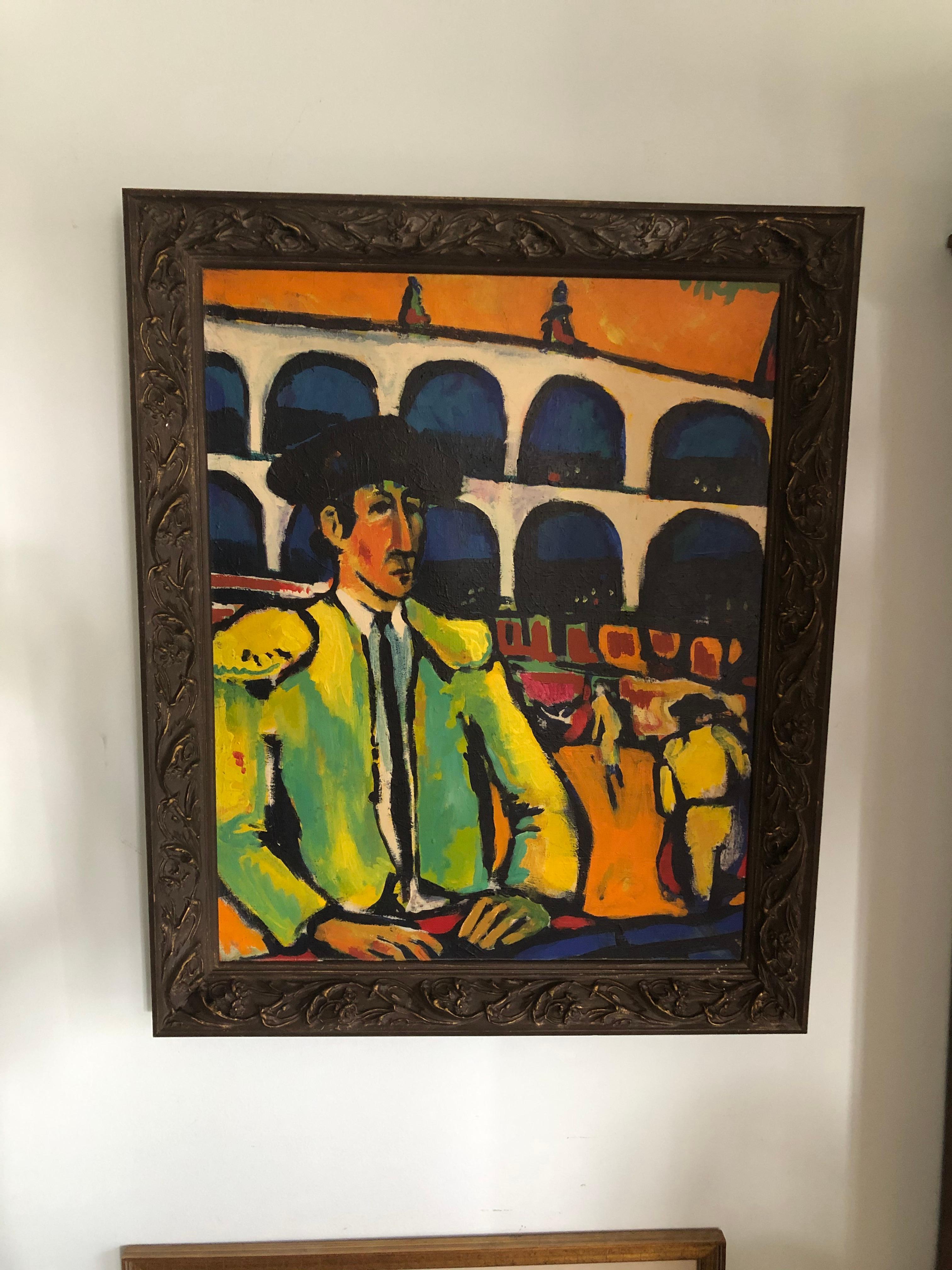 Expressionistischer Matador aus der Mitte des Jahrhunderts – Painting von Unknown