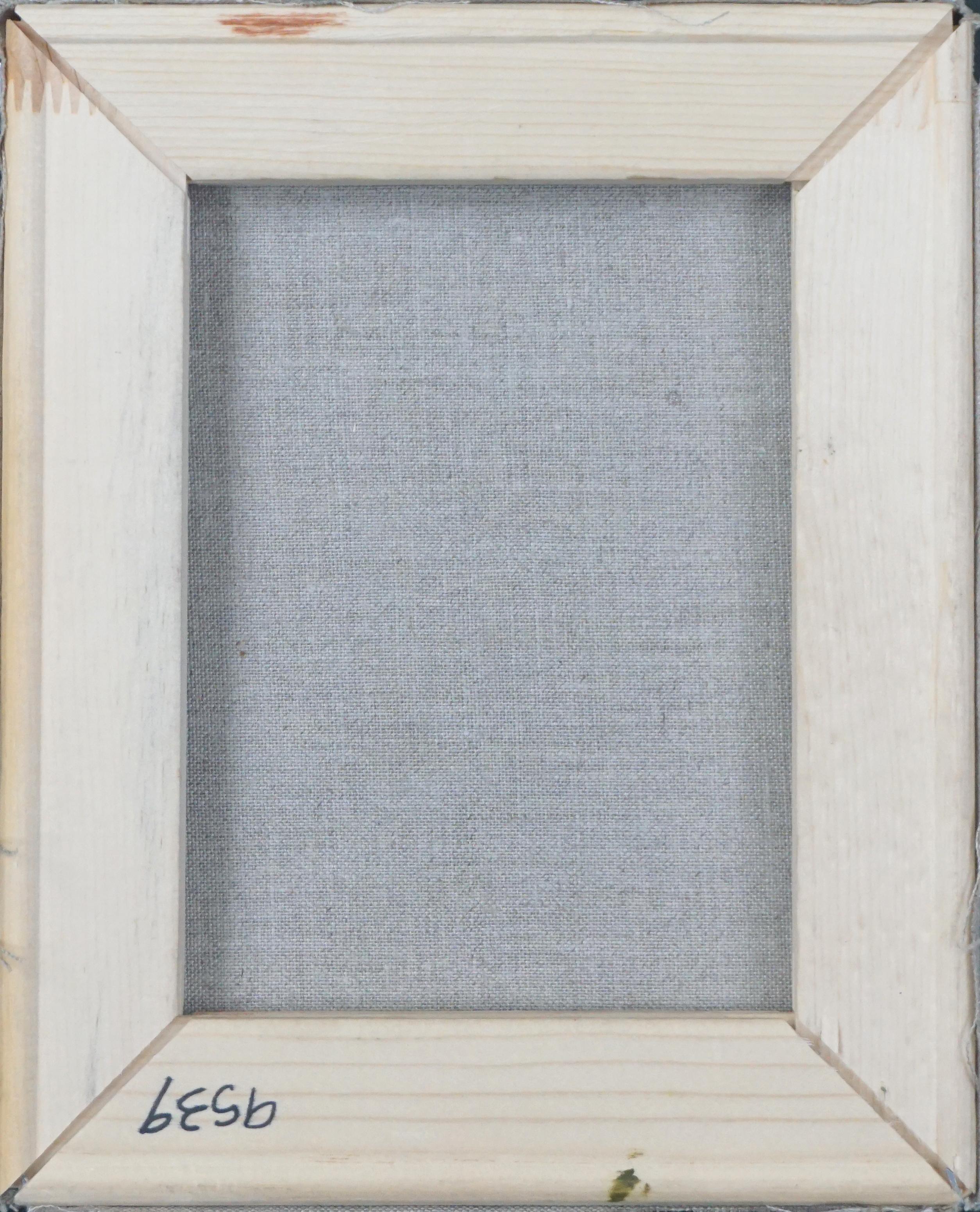Paesaggio originale di metà secolo in legno rosso della California fauvista - Landscape Painting Grigio di Unknown