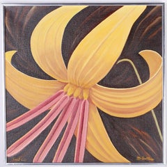 Vintage Mid Century Flower Painting by Dale McFeatters