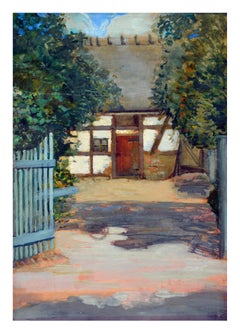 Antique Early 20th Century French Courtyard Landscape