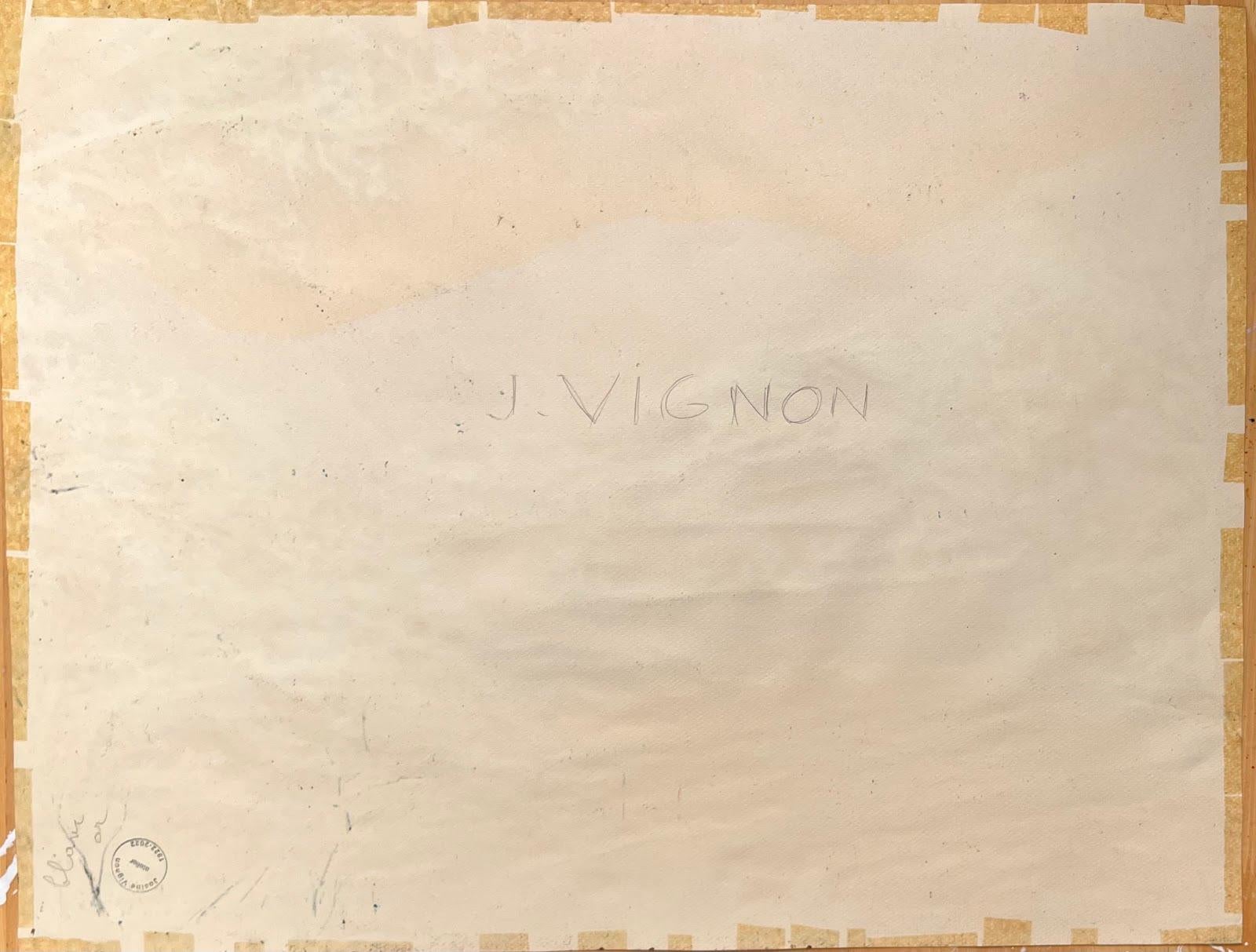 Disegno originale a pastello di un paesaggio montano della metà del secolo scorso in vendita 2