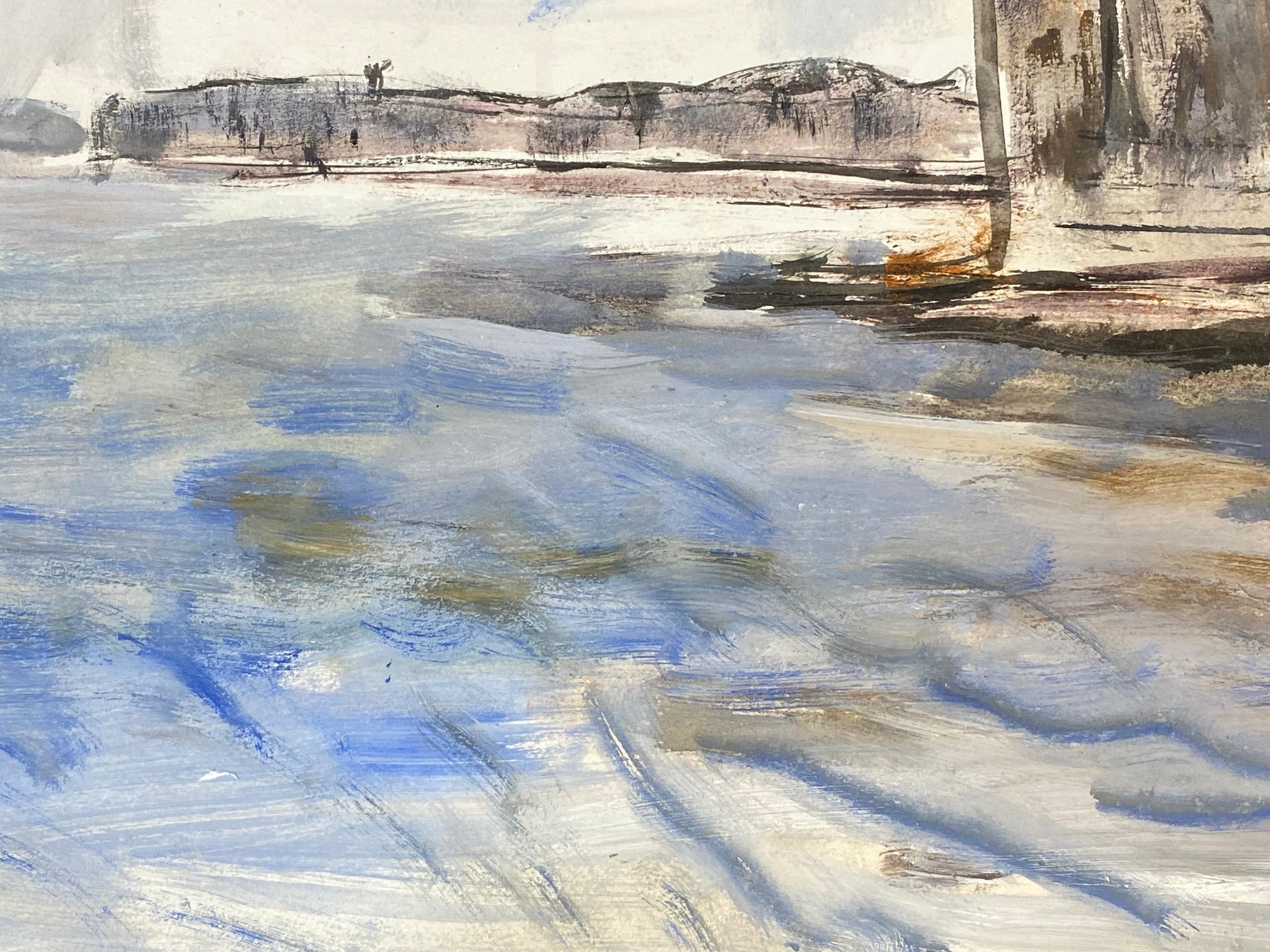 Mid Century French Post-Impressionist Painting - French Sea Landscape For Sale 1
