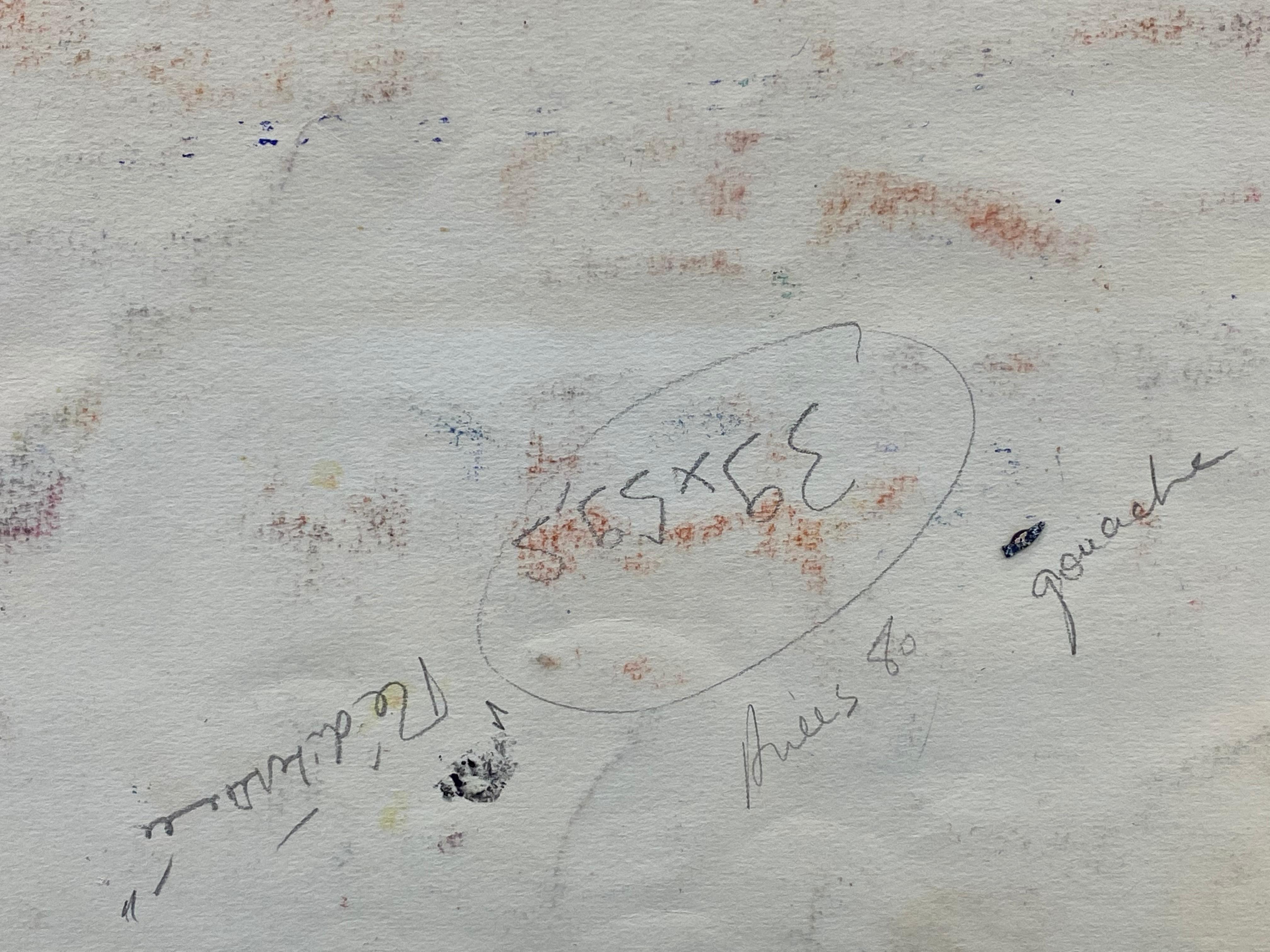 Französisches postimpressionistisches Gemälde aus der Mitte des Jahrhunderts, Französisches Meer über Felsen im Angebot 4