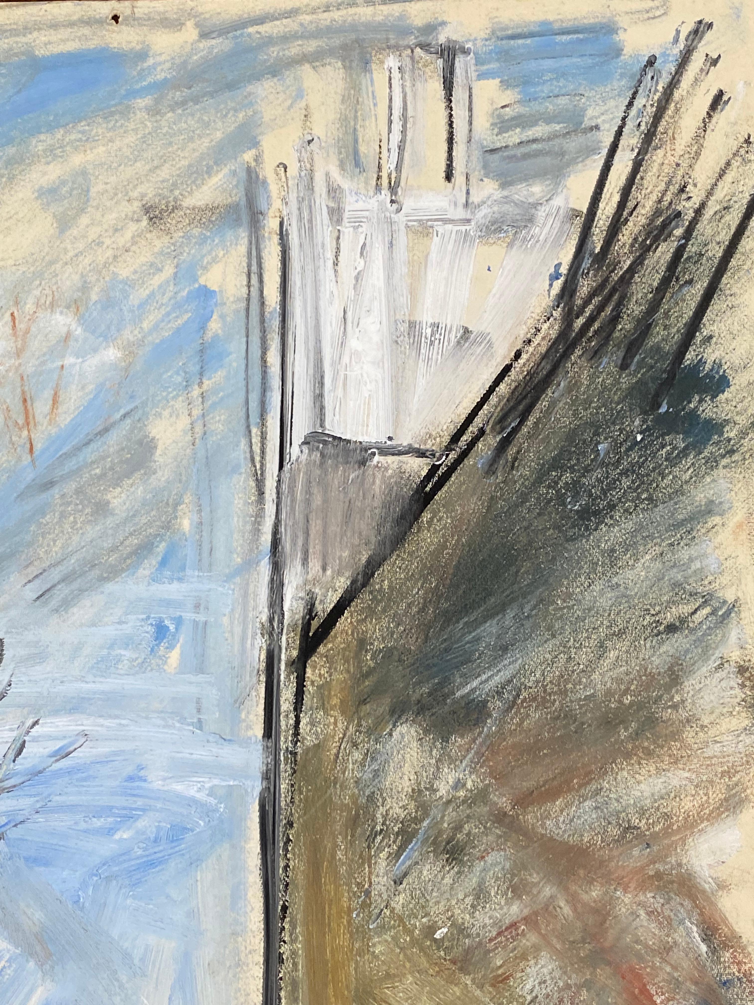 Mid Century French Post-Impressionist Painting -Venice Style Landscape For Sale 1