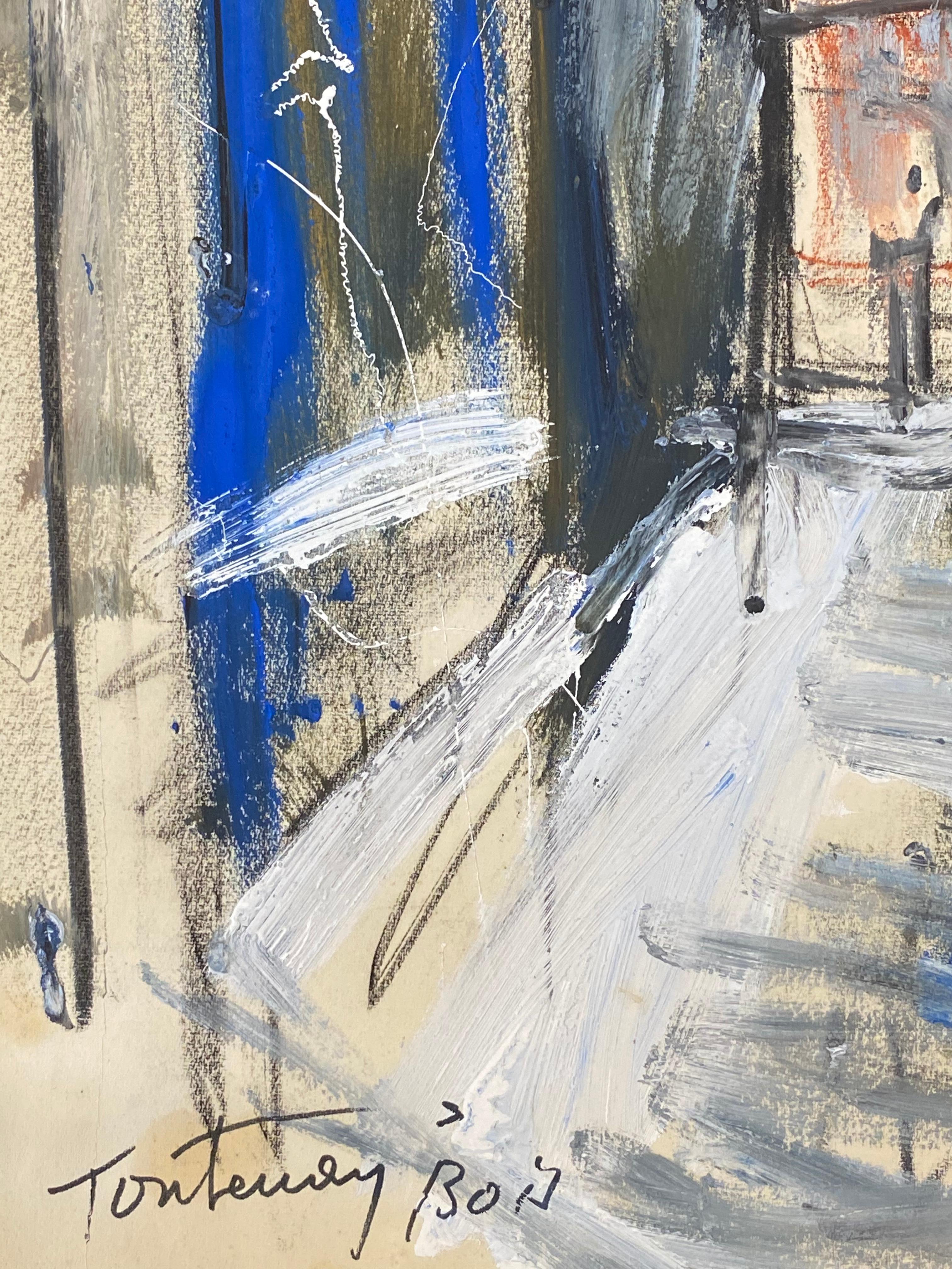 Mid Century French Post-Impressionist Painting -Venice Style Landscape For Sale 3
