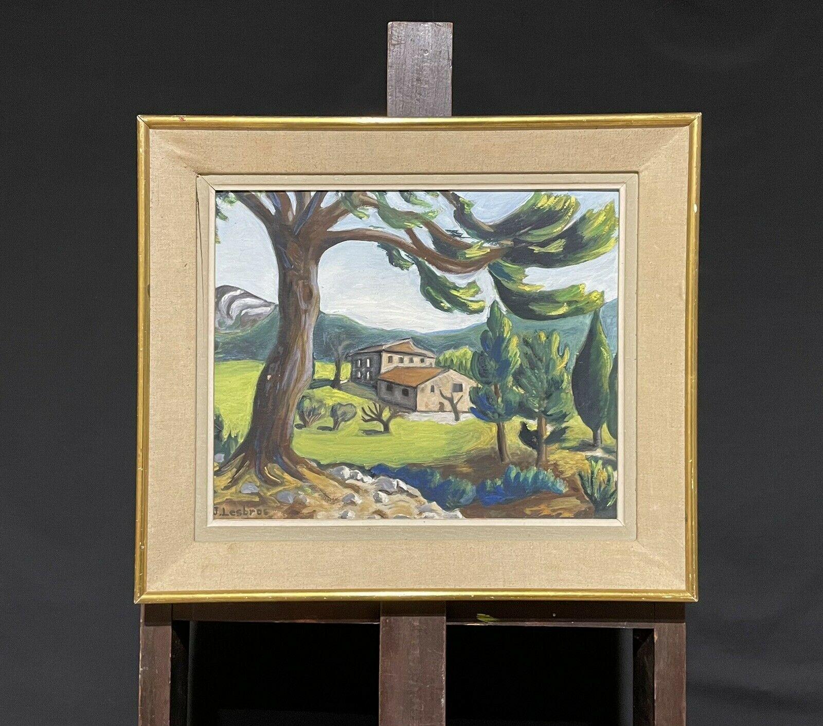 PAESAGGIO PROVENZALE A OLIO FIRMATO POST IMPRESSIONISTA FRANCESE DELLA METÀ DEL SECOLO - INCORNICIATO - Painting di Unknown