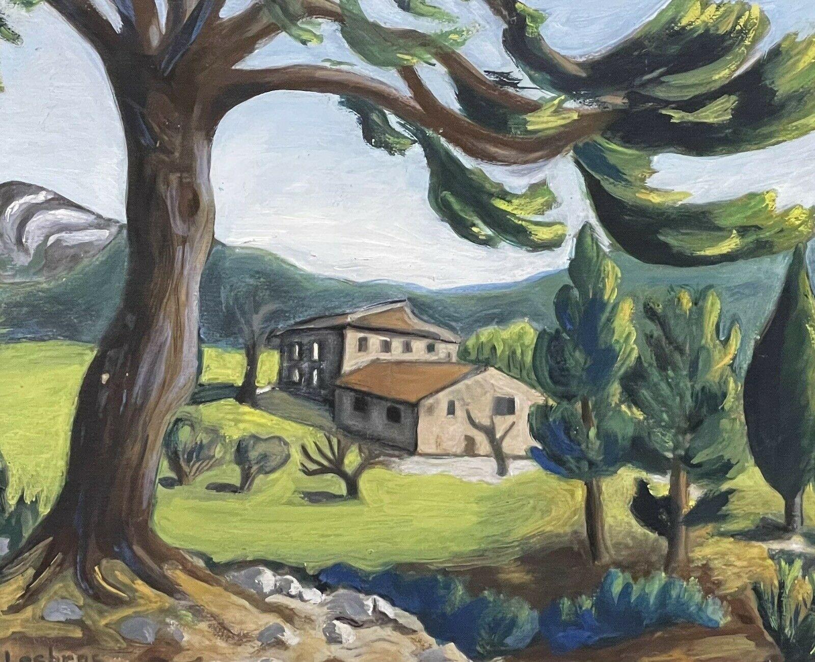PAESAGGIO PROVENZALE A OLIO FIRMATO POST IMPRESSIONISTA FRANCESE DELLA METÀ DEL SECOLO - INCORNICIATO - Painting Impressionismo di Unknown
