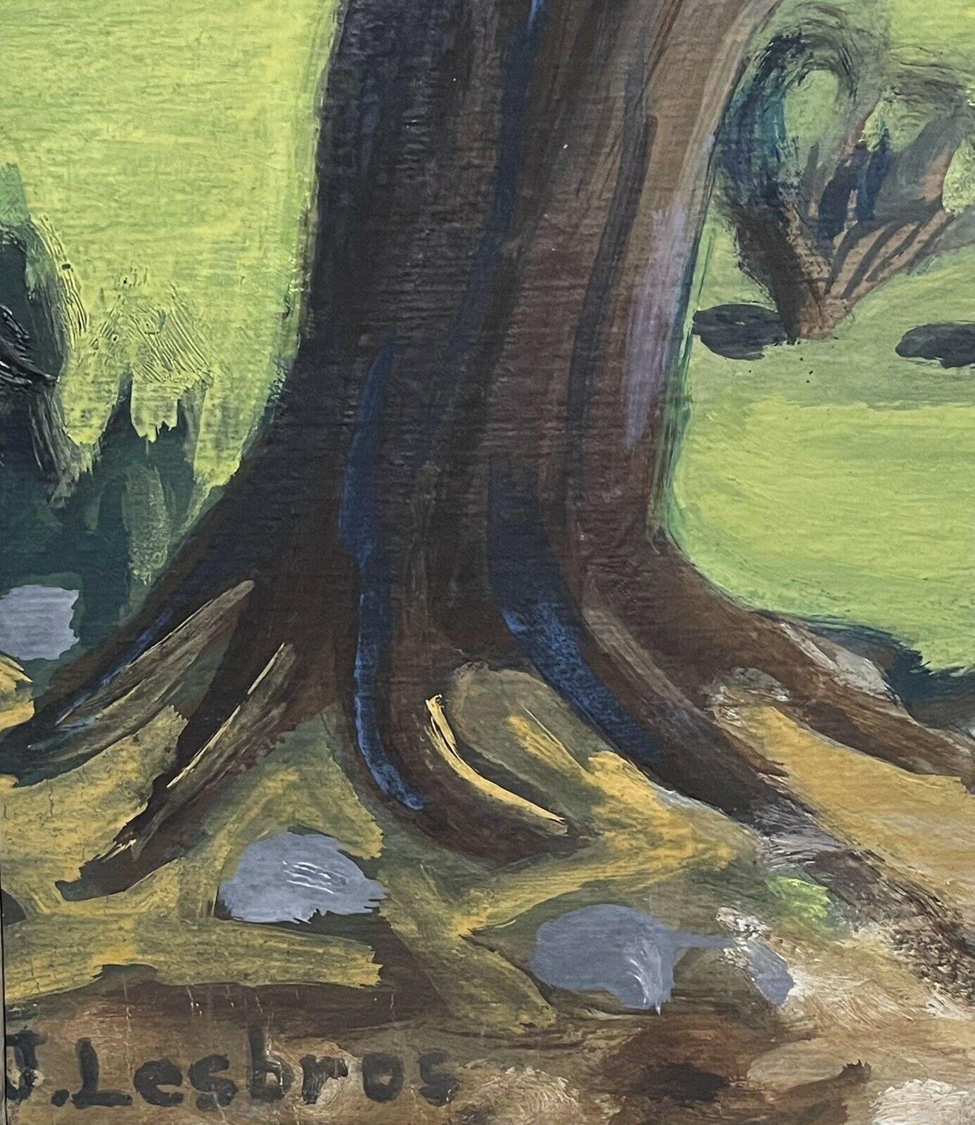 PAESAGGIO PROVENZALE A OLIO FIRMATO POST IMPRESSIONISTA FRANCESE DELLA METÀ DEL SECOLO - INCORNICIATO in vendita 1
