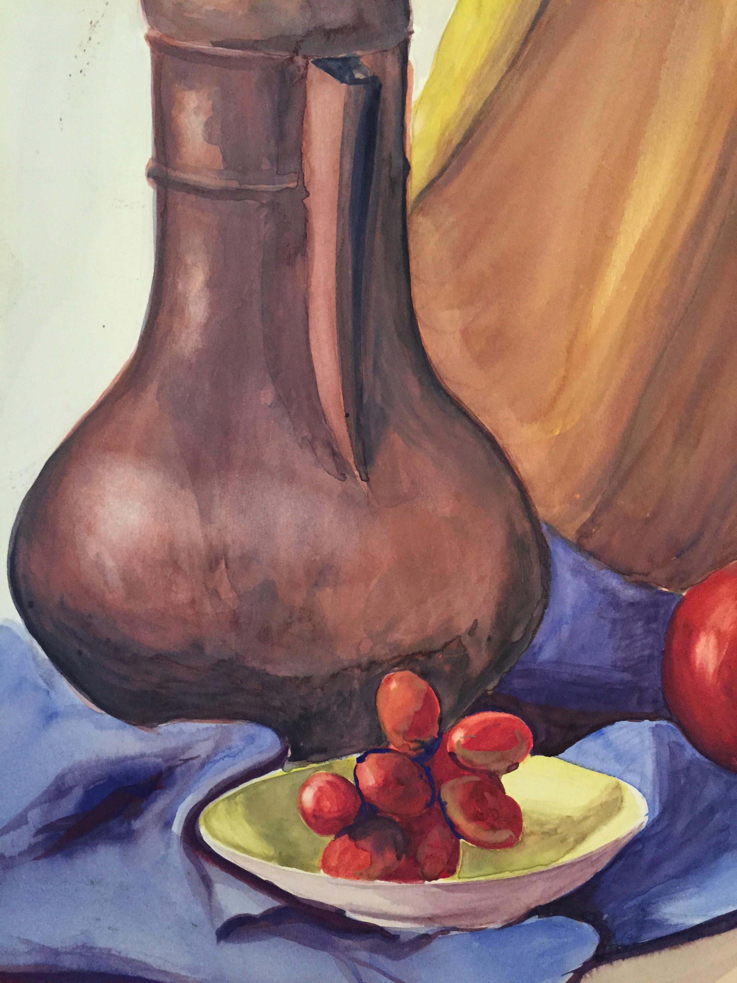gouache fruit painting