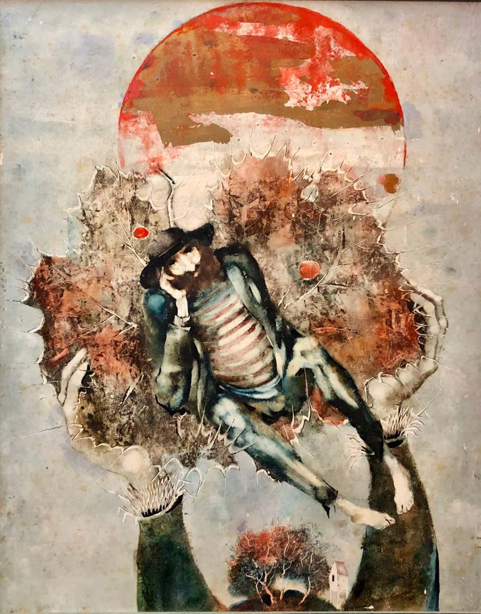 Leo Roth - Israeli Kibbutz Artist Judaica Shul Torah Ark Surrealist ...