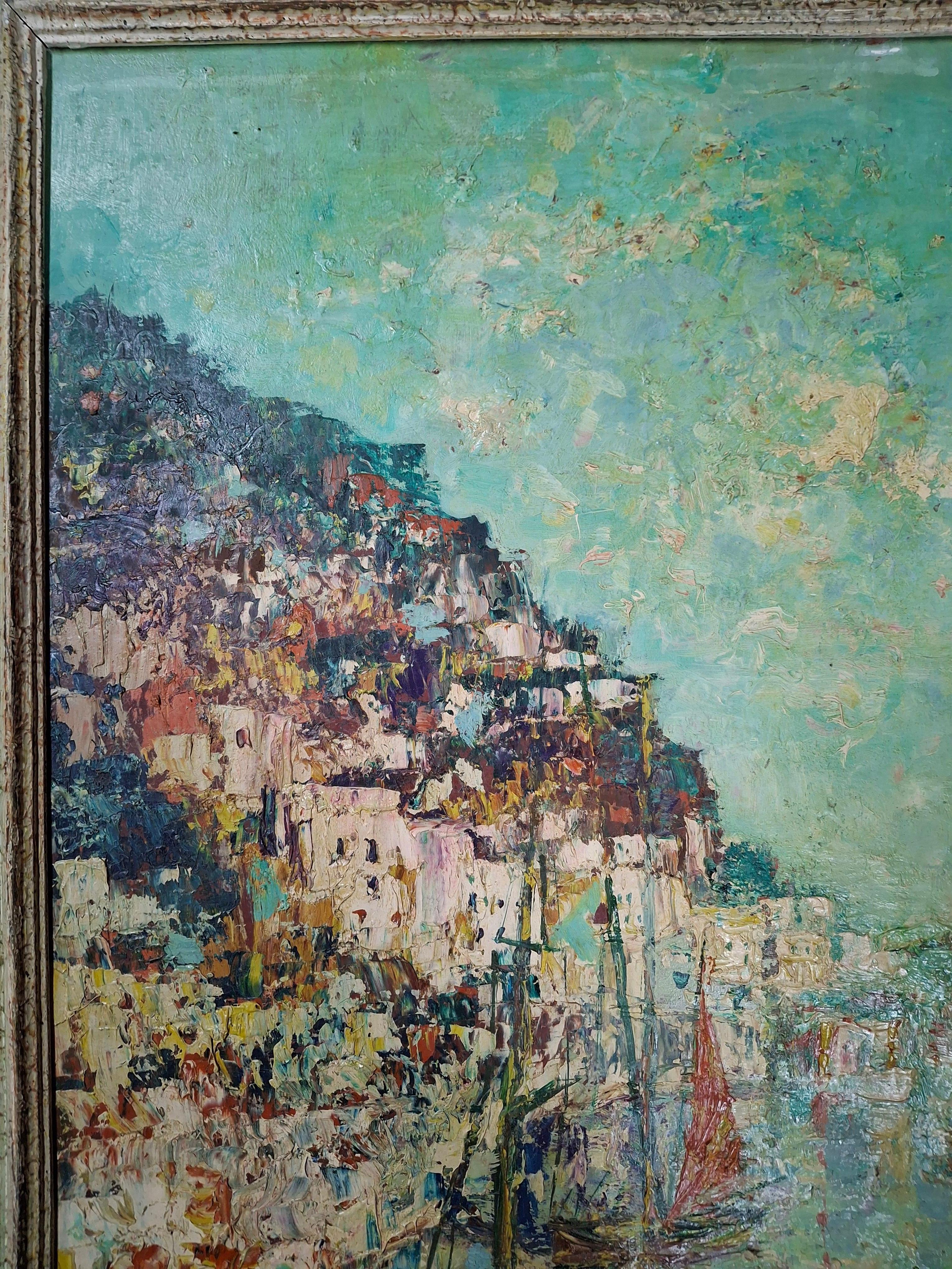 Mid-Century Italian Abstract, “Lake Garda” For Sale 3