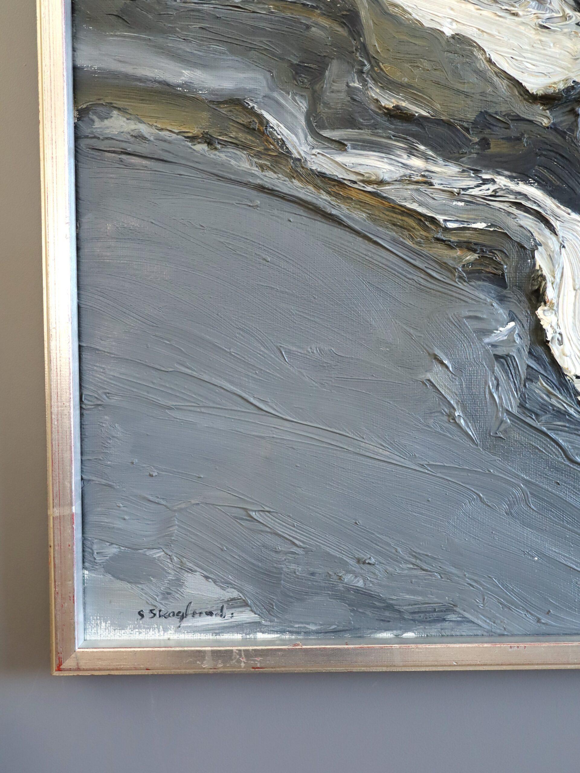 Abstrakte Landschaft, Ölgemälde, Mid-Century Modern, Moderne der Mitte des Jahrhunderts, Konturen der Erde im Angebot 2