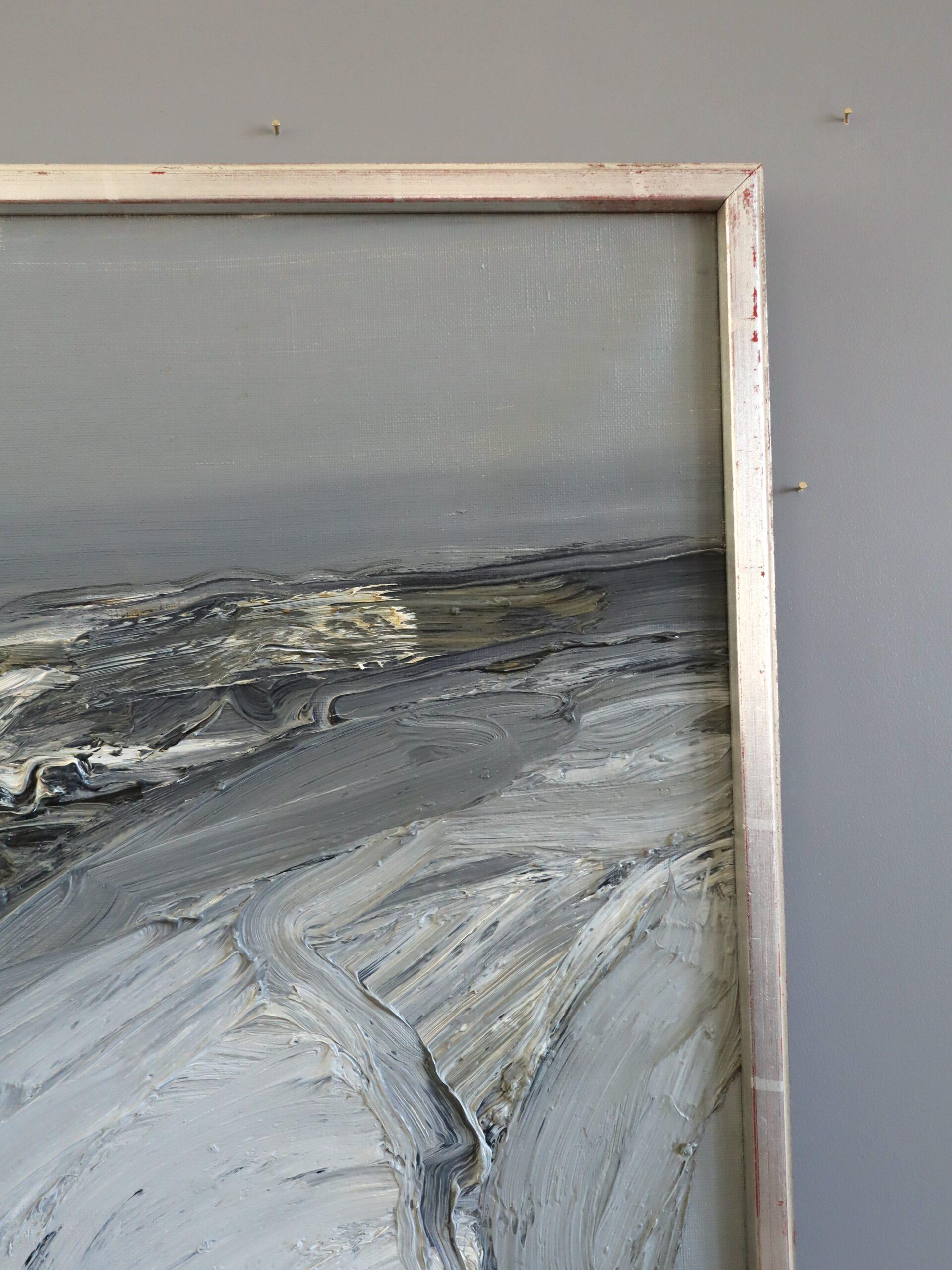 Abstrakte Landschaft, Ölgemälde, Mid-Century Modern, Moderne der Mitte des Jahrhunderts, Konturen der Erde im Angebot 3