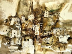 Mid-century Modern Abstract Mediterranean Village