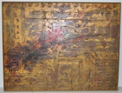 Mid Century Modern Abstract Oil Painting c.1960