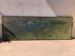 Mid Century Modern Abstract Oil Painting
