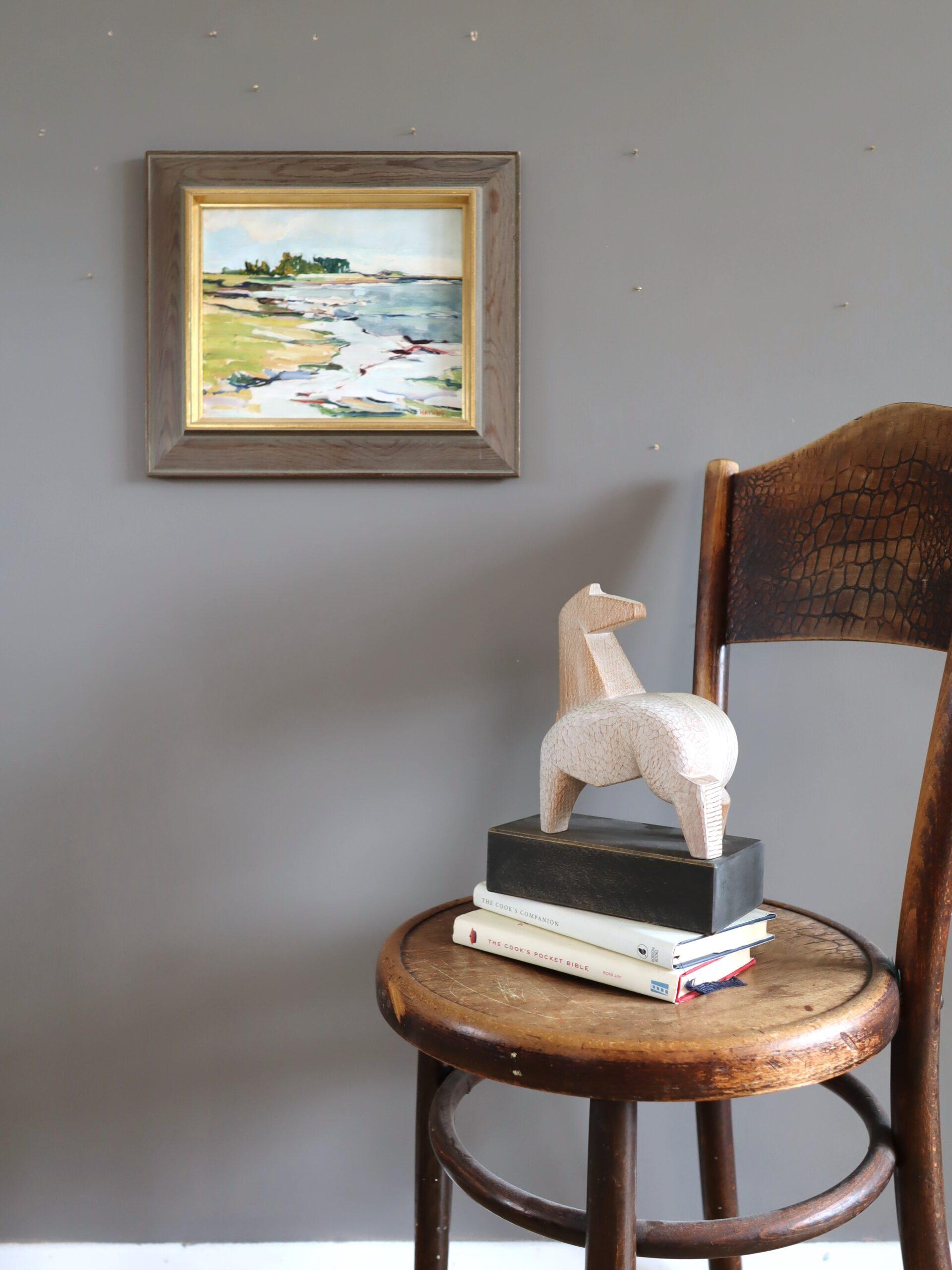 Mid Century Modern Ausdrucksstarke Küstenlandschaft Ölgemälde - Gezeitenrhythmus (Moderne), Painting, von Unknown