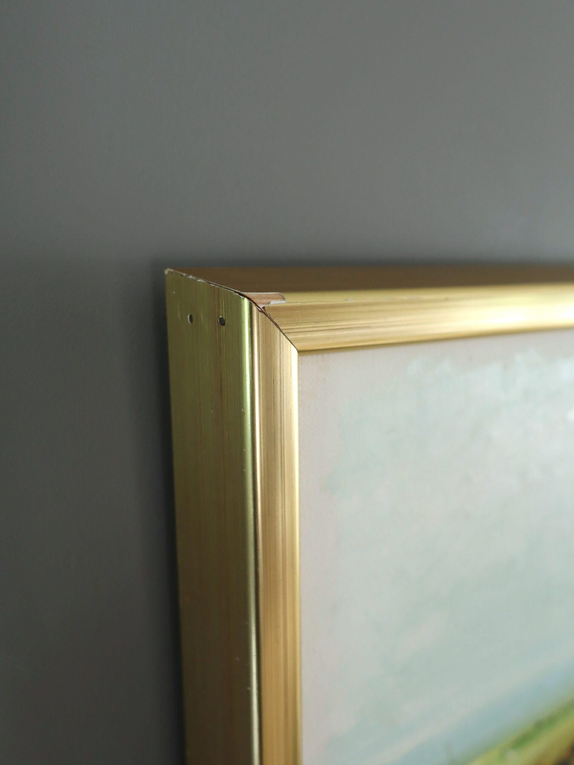 Mid Century Modern Expressive Landscape Oil Painting - Fields in Springtime For Sale 3