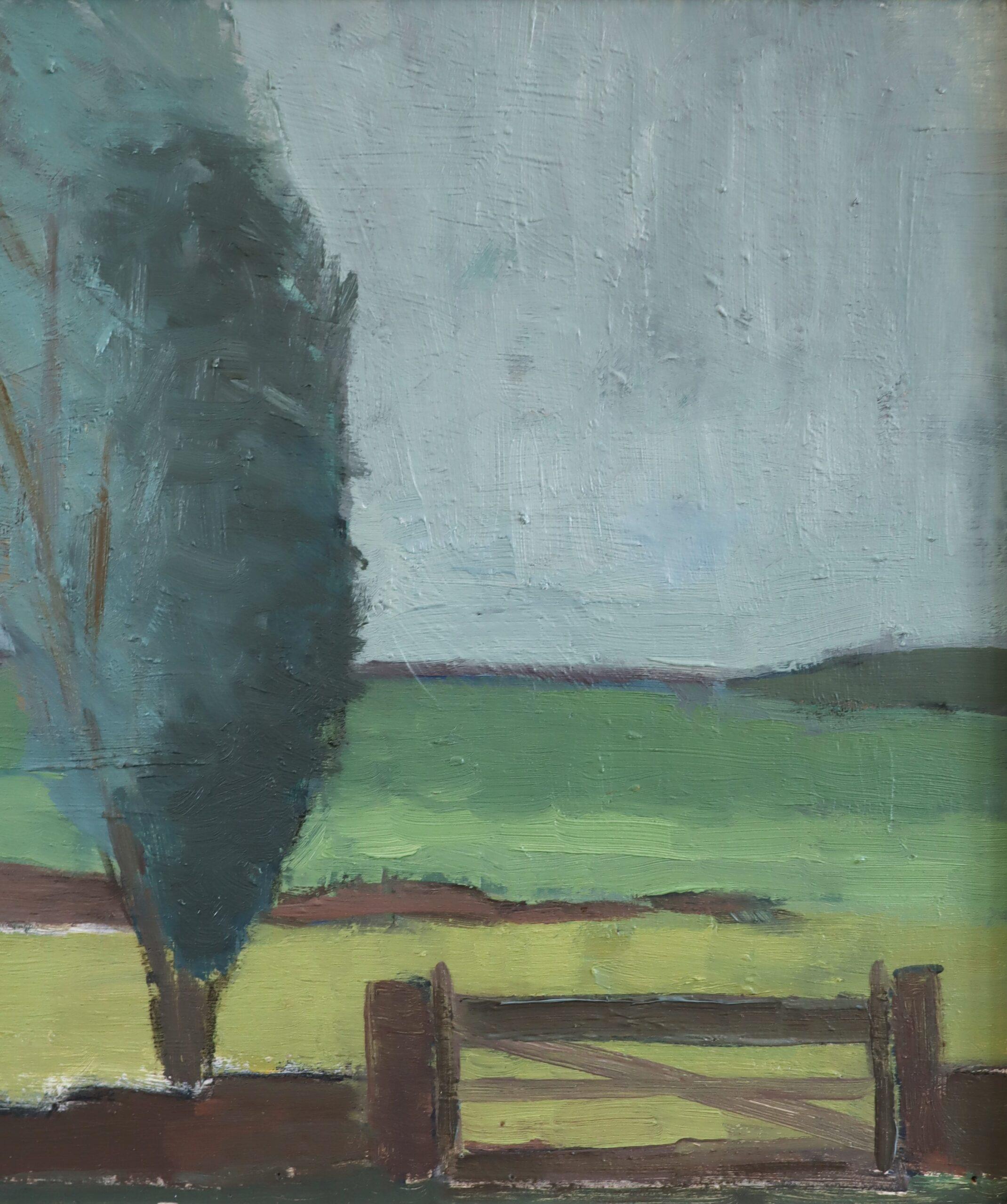 Mid Century Modern Expressive Landschaft Ölgemälde - Whispers in the Wind im Angebot 5