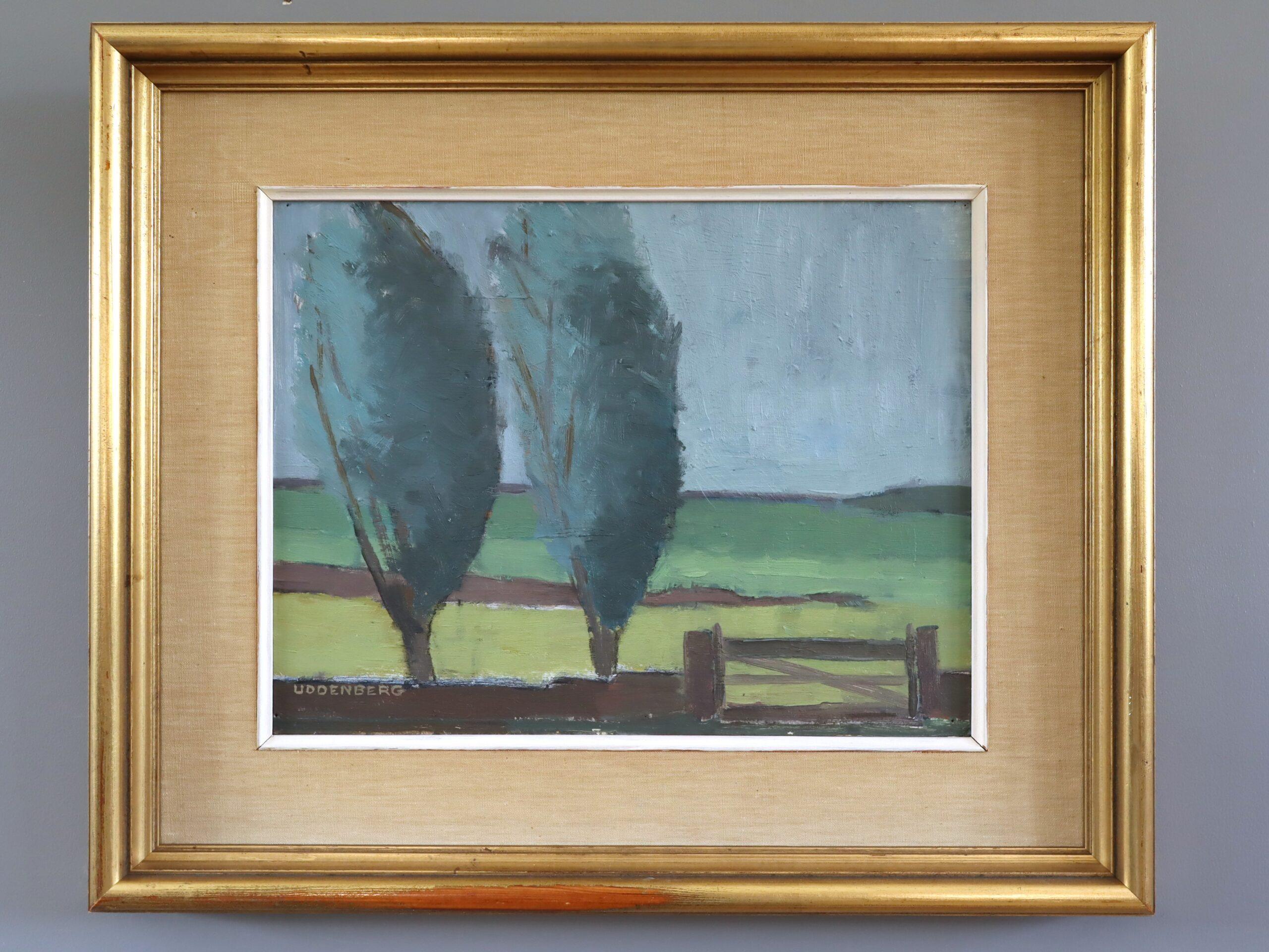 Mid Century Modern Expressive Landschaft Ölgemälde - Whispers in the Wind – Painting von Unknown