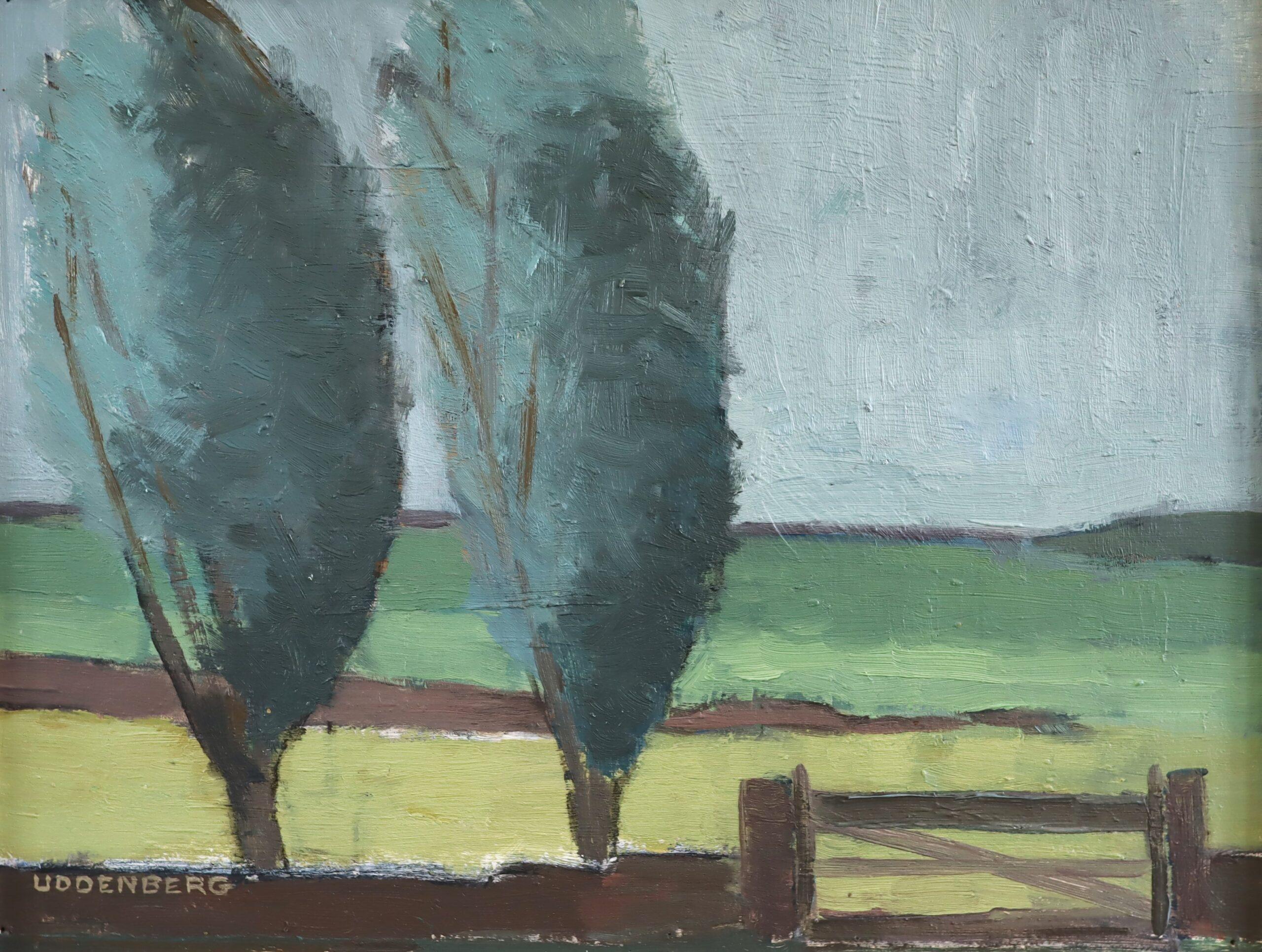Mid Century Modern Expressive Landschaft Ölgemälde - Whispers in the Wind im Angebot 3