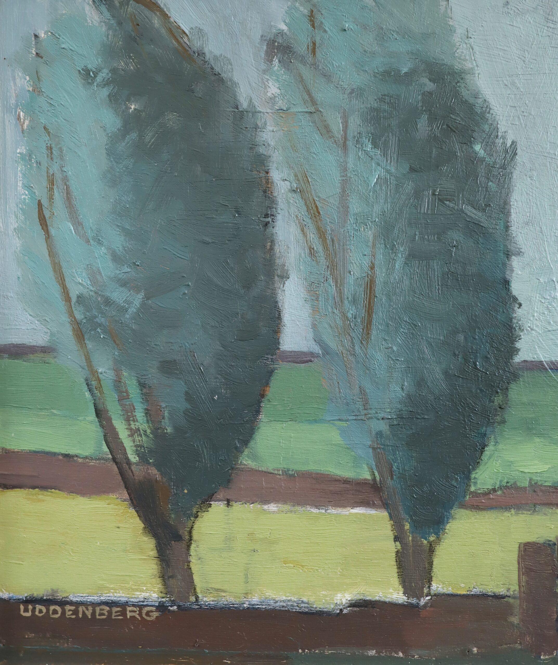 Mid Century Modern Expressive Landschaft Ölgemälde - Whispers in the Wind im Angebot 4