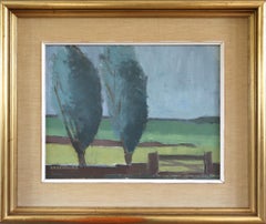 Mid Century Modern Expressive Landscape Oil Painting - Whispers in the Wind