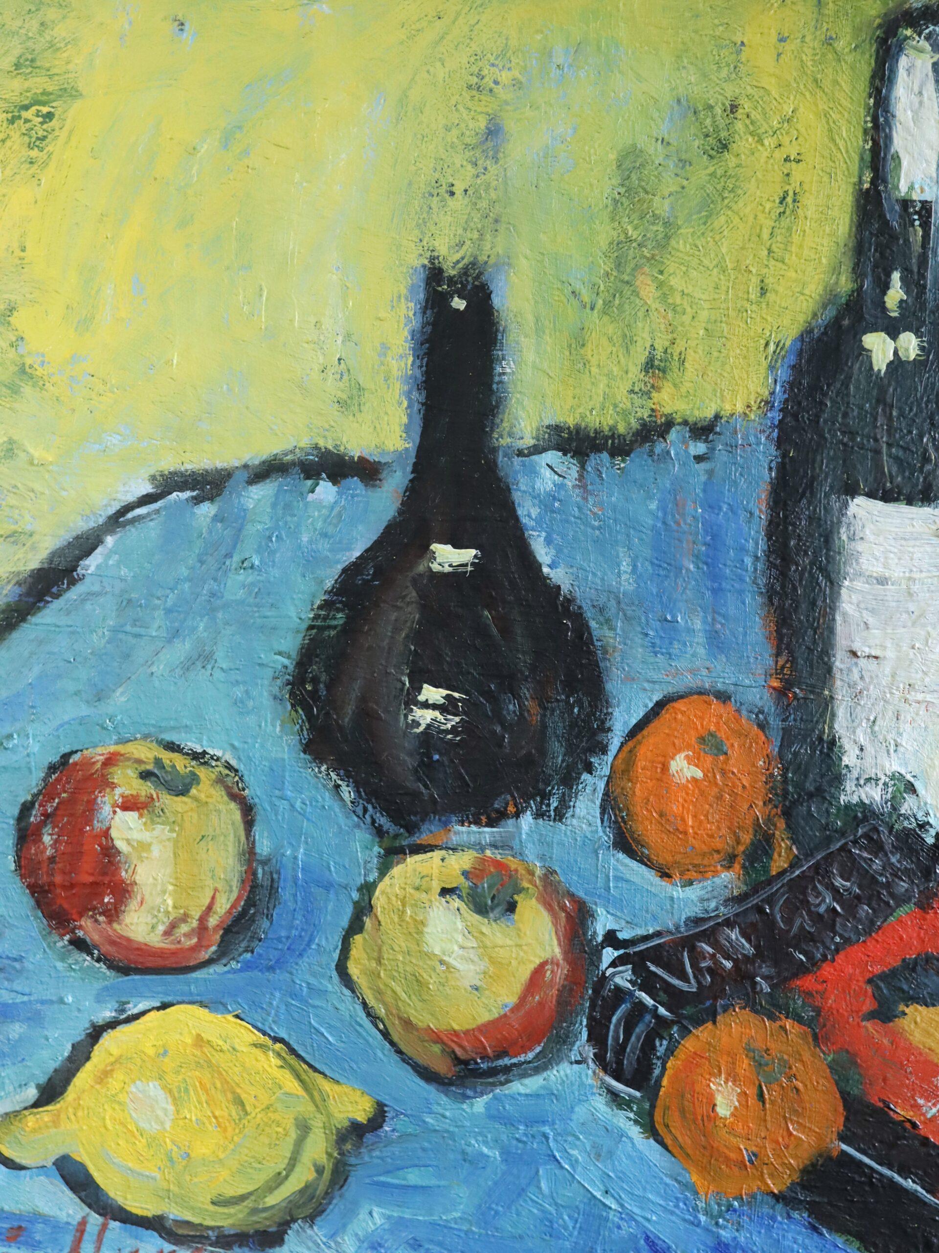 Nature morte suédoise expressive du milieu du siècle dernier - Lemon & Literature en vente 5