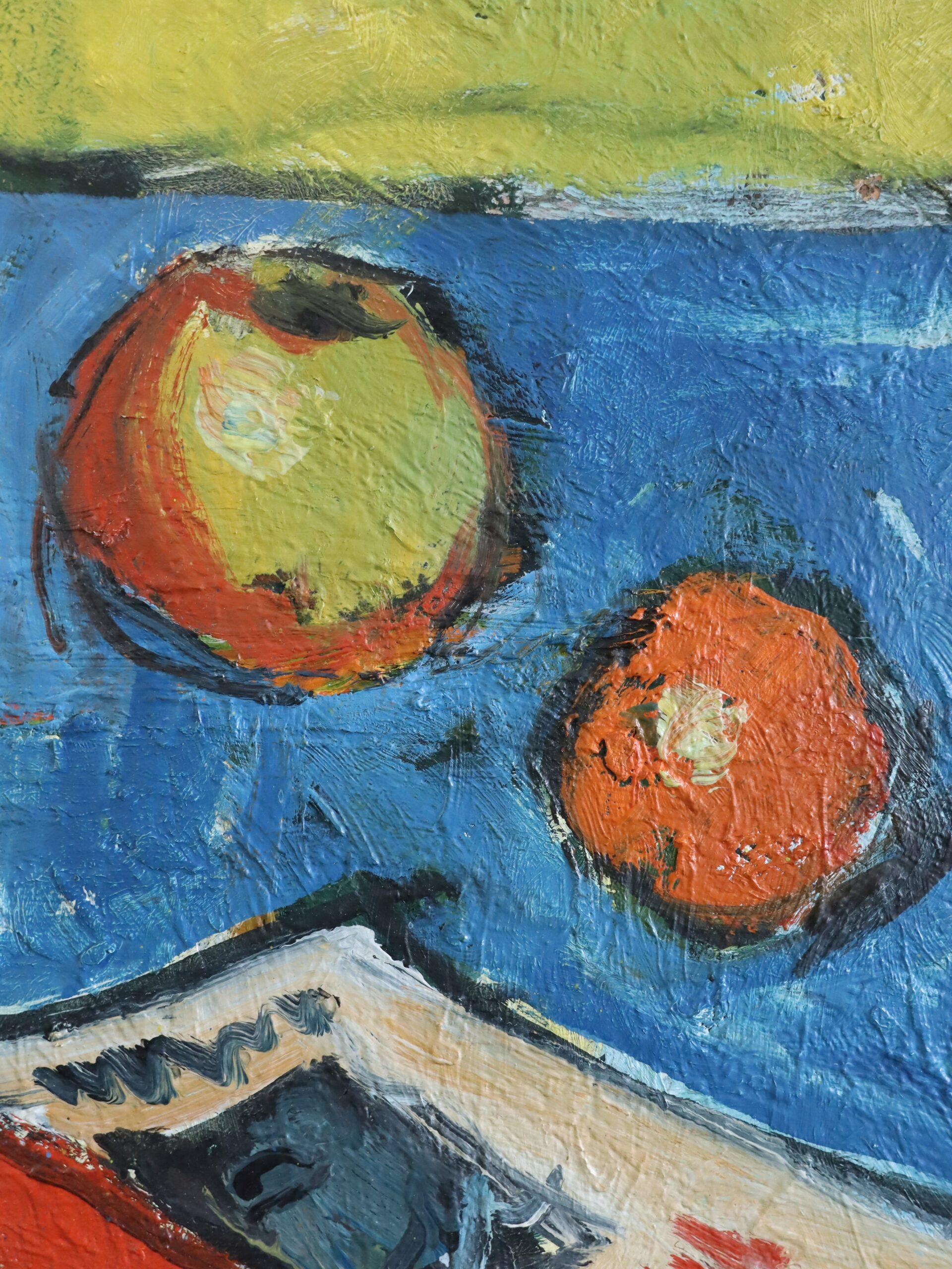 Nature morte suédoise expressive du milieu du siècle dernier - Lemon & Literature en vente 7