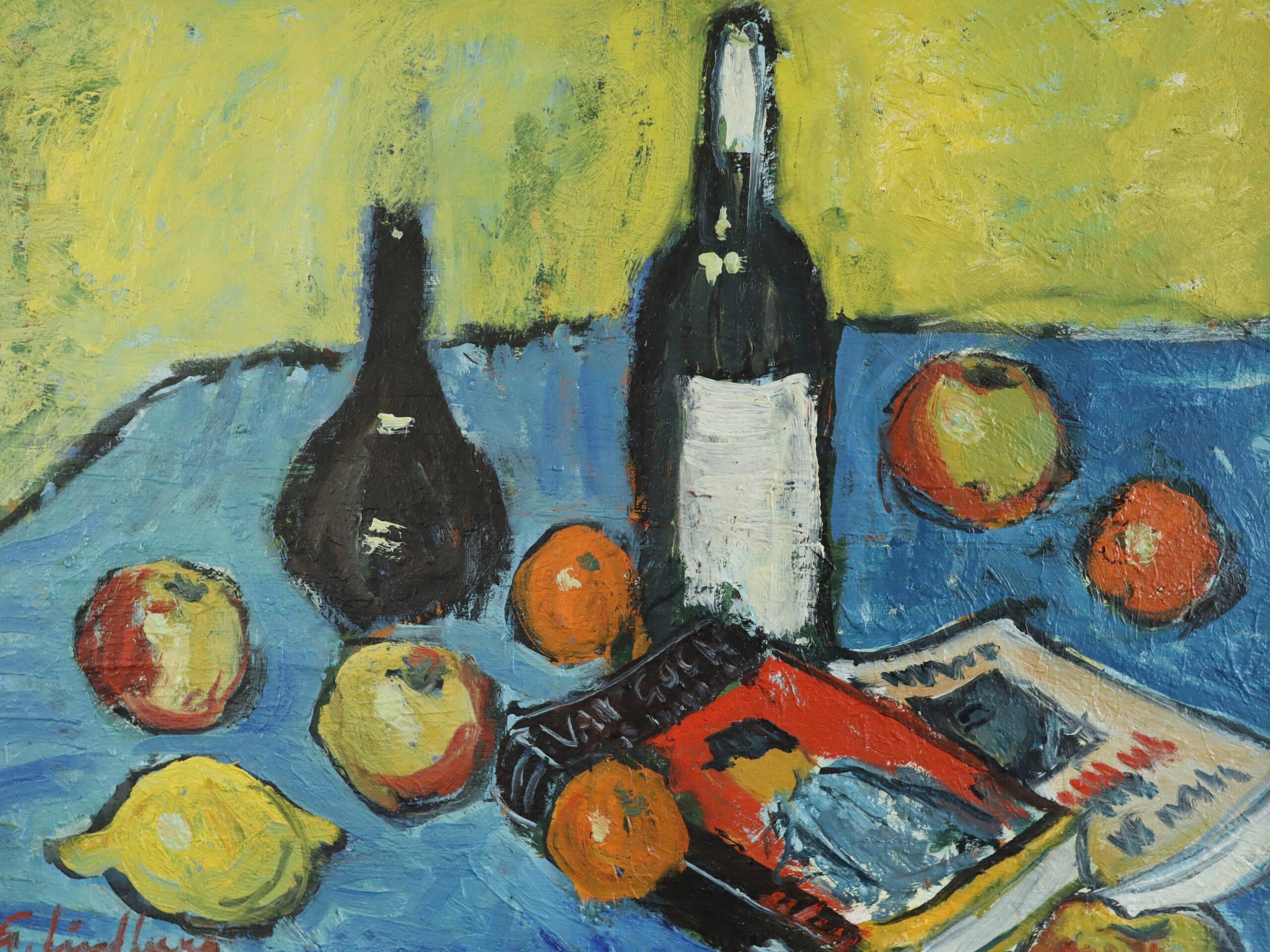 Nature morte suédoise expressive du milieu du siècle dernier - Lemon & Literature en vente 3