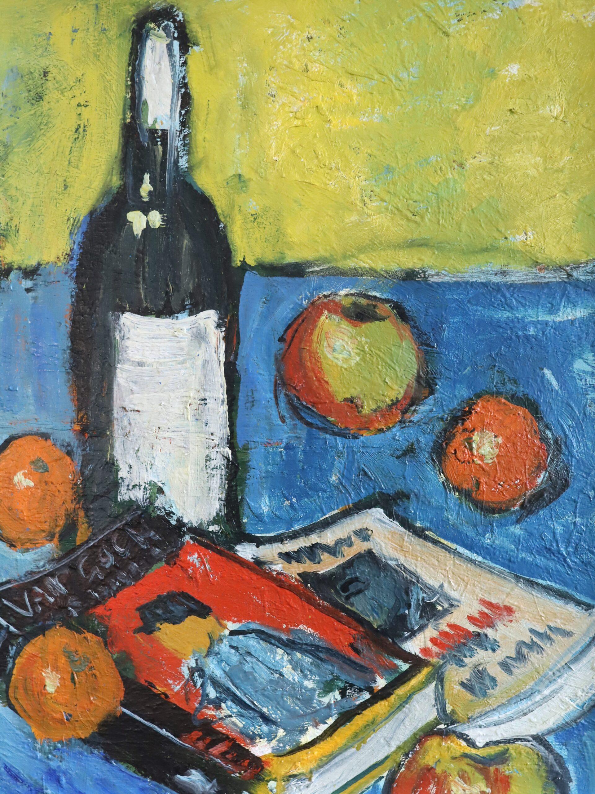 Nature morte suédoise expressive du milieu du siècle dernier - Lemon & Literature en vente 4