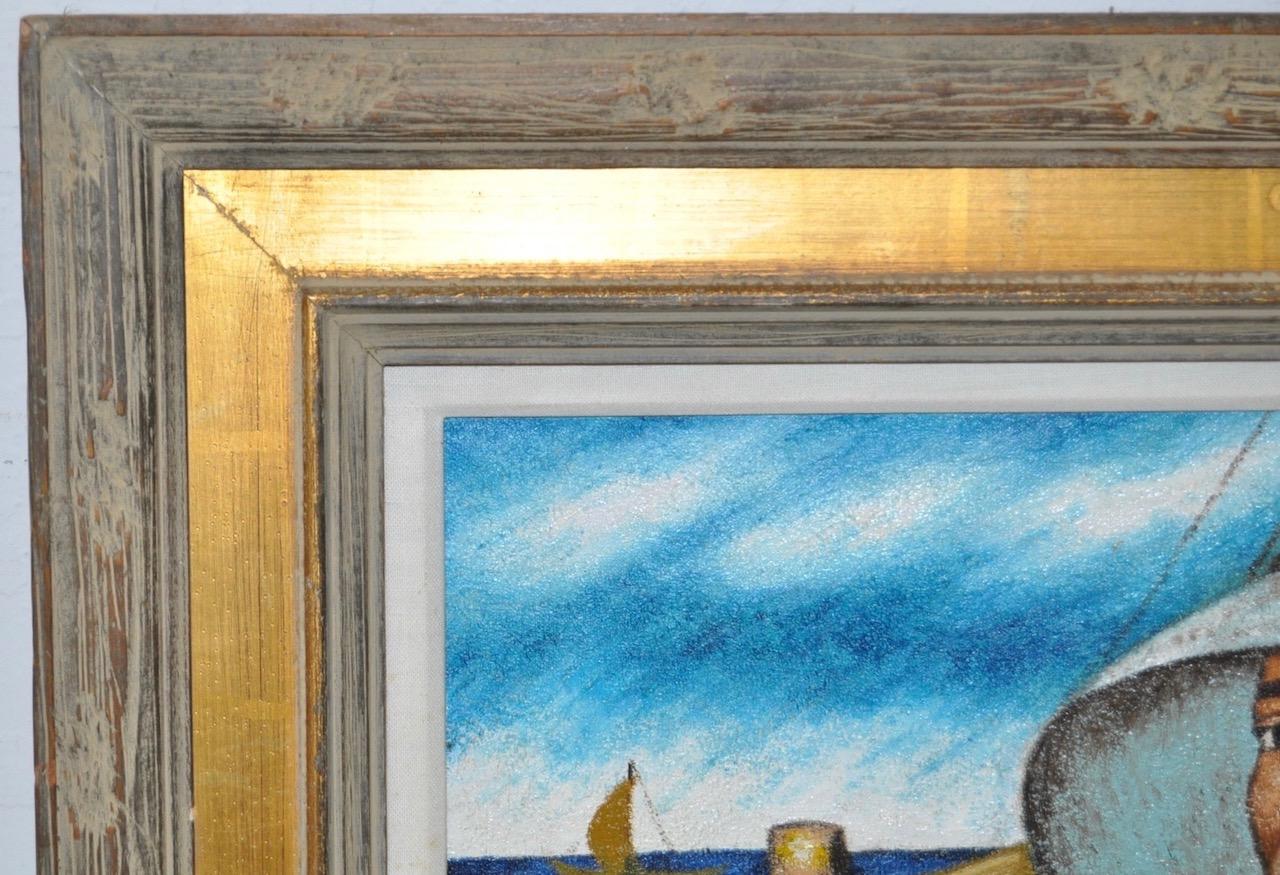 Mid Century Modern Fisherman w/ Pipe Ölgemälde c.1950

Signiert in der unteren rechten Ecke 