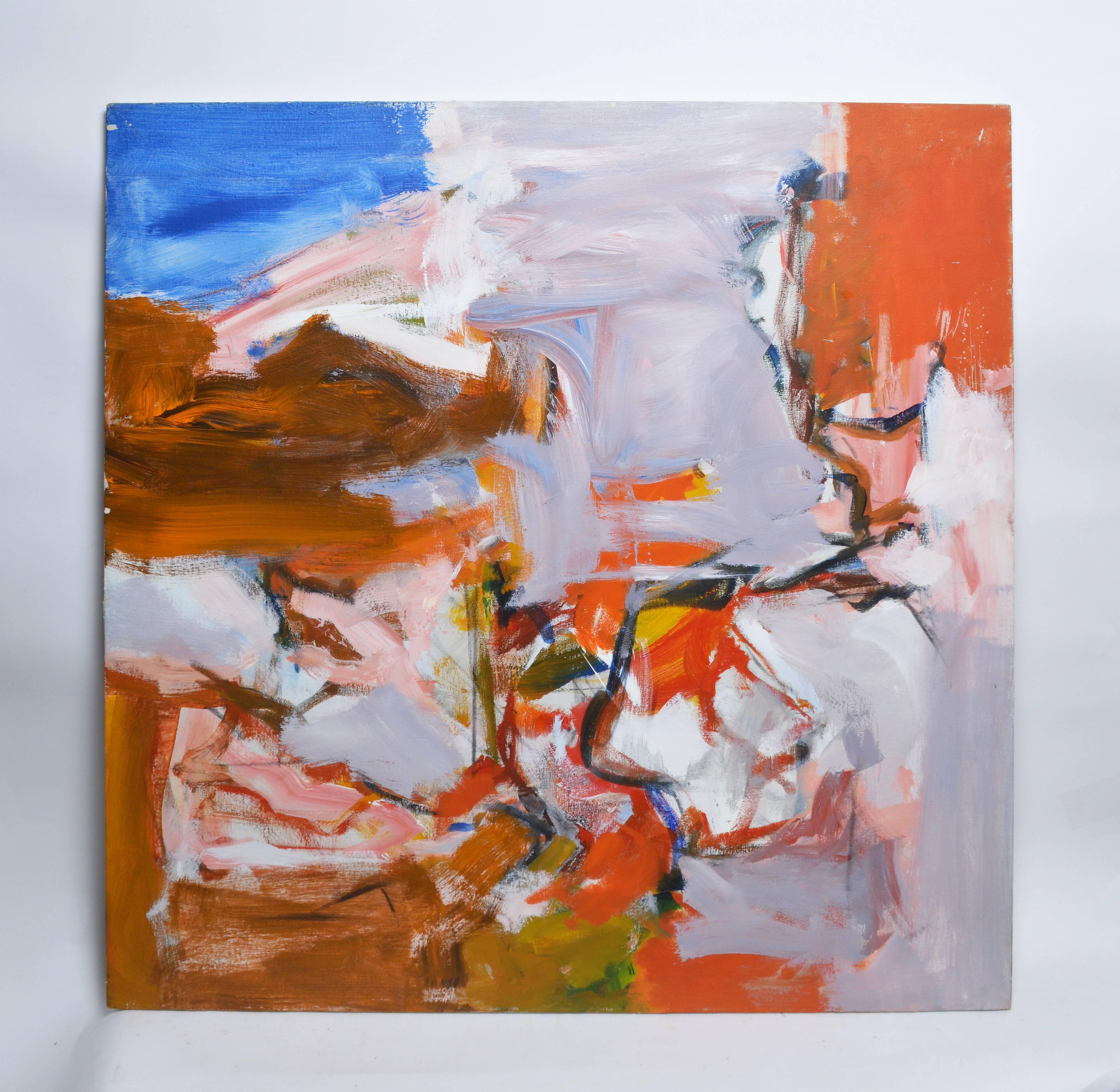 Mid Century Modern, Large Abstract Expressionist Composition - Painting by Unknown